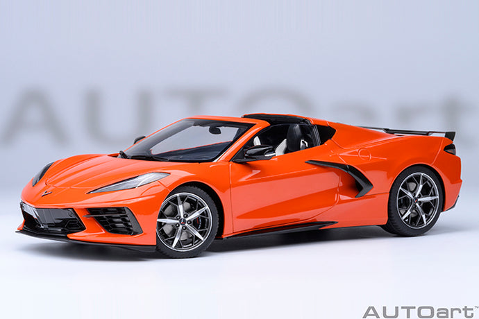 CHEVROLET CORVETTE C8 Z51 STINGRAY SPIDER 2020 SEBRING ORANGE 1:18