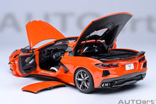 Indlæs billede til gallerivisning CHEVROLET CORVETTE C8 Z51 STINGRAY SPIDER 2020 SEBRING ORANGE 1:18