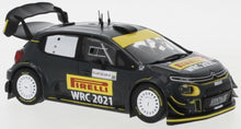Indlæs billede til gallerivisning Citroen C3 #21 SOLBERG/MIKKELSEN WRC RALLY SARDINIEN 2020 mørk grå/gul 1:43