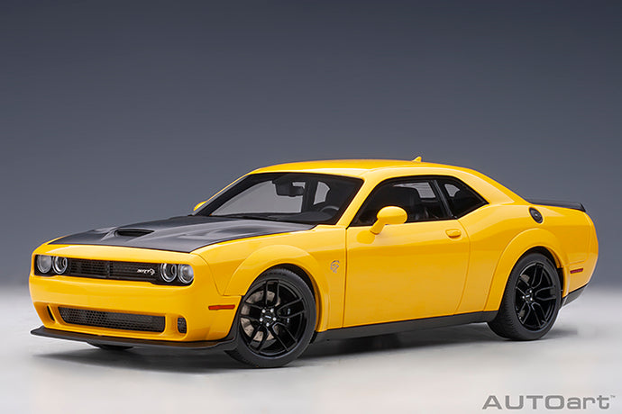 DODGE CHALLENGER SRT 2018 YELLOW/BLACK 1:18