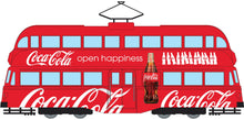 Indlæs billede til gallerivisning BLACKPOOL DECKER DOUBLE TRAM AUTOBUS COCA-COLA OPEN HAPPINESS 1934 RED WHITE 1:76