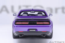 Indlæs billede til gallerivisning DODGE CHALLENGER SRT SUPER STOCK COUPE 2023 PURPLE 1:18