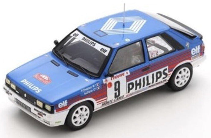 Renault 11 TURBO #9 CHATRIOT/PERIN RALLY MONTE CARLO 1987 blå/hvid/rød 1:43