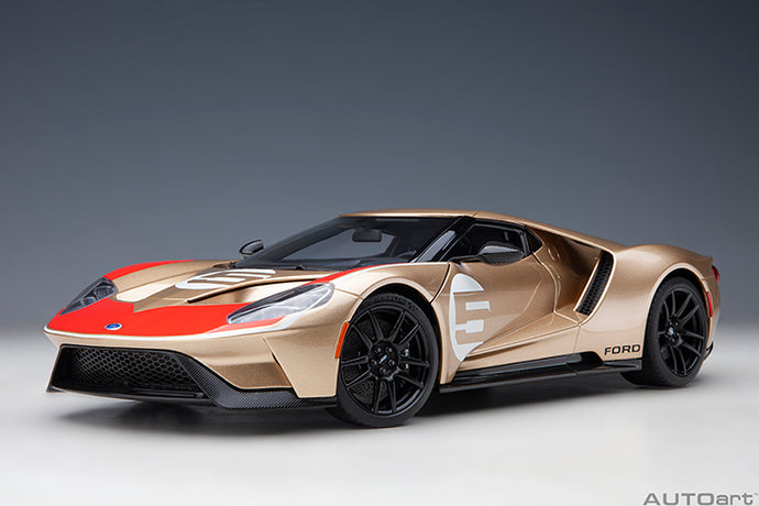 1/18 2022 Ford GT Holman Moody Heritage Edition, gold/red 1:18