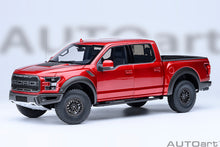 Indlæs billede til gallerivisning FORD USA F-150 RAPTOR PICK-UP DOUBLE CABINE 2019 RUBY RED 1:18