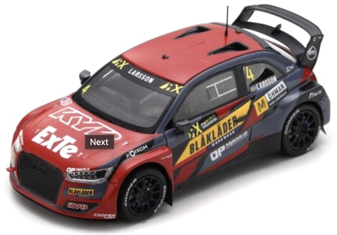 Audi S1 WRX #4 ROBIN LARSSON 3rd RACE 6 WORLD RX LATVIA 2020 rød/grå/sort 1:43