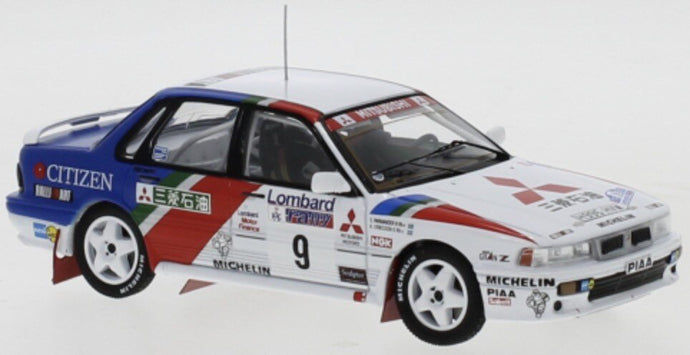 MITSUBISHI GALANT VR-4 N 9 2nd RALLY RAC LOMBARD 1990 K.ERIKSSON - S.PARMANDER WHITE RED BLUE 1:43