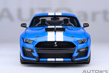 Indlæs billede til gallerivisning FORD USA MUSTANG SHELBY GT500 COUPE 2023 GRIBBER BLUE 1:18