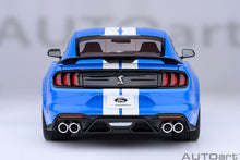 Indlæs billede til gallerivisning FORD USA MUSTANG SHELBY GT500 COUPE 2023 GRIBBER BLUE 1:18