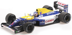 WILLIAMS F1 FW14B RENAULT N 5 WORLD CHAMPION SEASON 1992 NIGEL MANSELL BLUE YELLOW WHITE 1:18