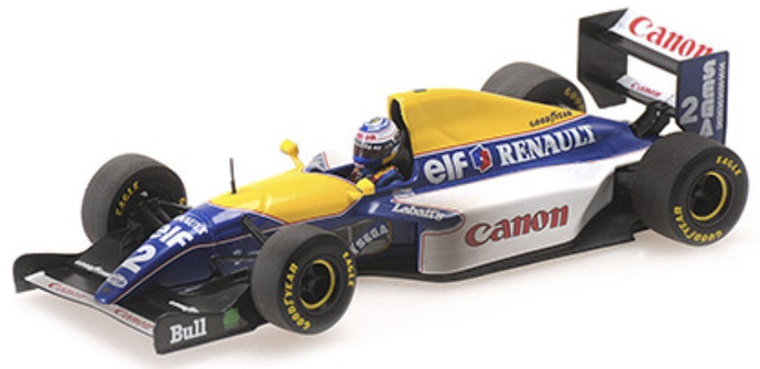WILLIAMS F1 RENAULT FW15 N 2 WORLD CHAMPION DIRTY VERSION SEASON 1993 ALAIN PROST BLUE YELLOW BLUE 1:43