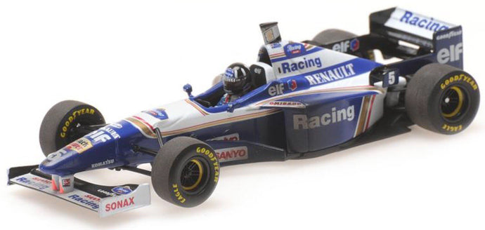 WILLIAMS F1 FW18 RENAULT N 5 WORLD CHAMPION DIRTY VERSION SEASON 1996 DAMON HILL BLUE WHITE 1:43