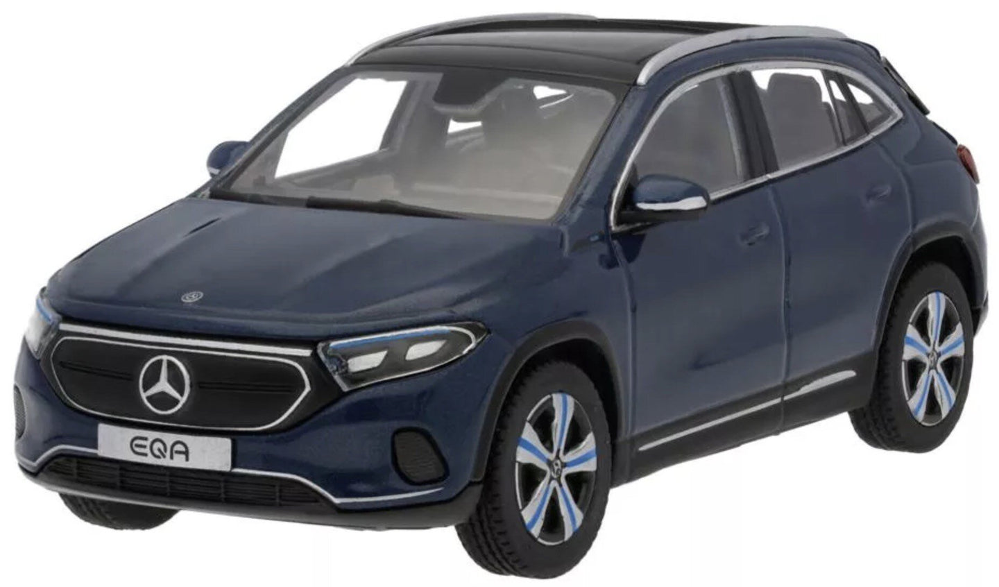 Mercedes Benz EQA H243 2021 mørk blå metallic 1:43 fra MERCEDES BENZ DEALERMODEL