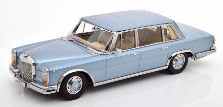 MERCEDES BENZ S-CLASS 600 PULLMAN (W100) 1963 LIGHT BLUE MET 1:18