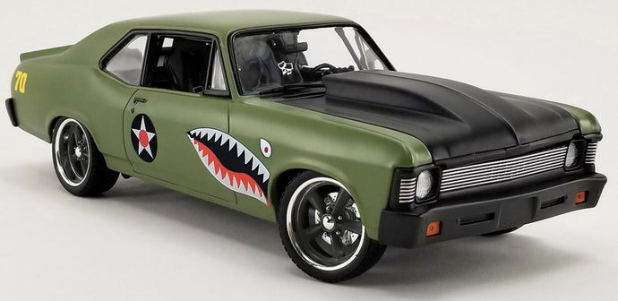 Chevrolet 'WARHAWK' NOVA STREET FIGHTER 1970 mat grøn/sort 1:18