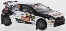 Indlæs billede til gallerivisning VOLKSWAGEN POLO GTi R5 N 54 RALLY WALES 2019 O.SOLBERG - A.JOHNSTON WHITE BLACK RED 1:43