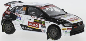 VOLKSWAGEN POLO GTi R5 N 54 RALLY WALES 2019 O.SOLBERG - A.JOHNSTON WHITE BLACK RED 1:43