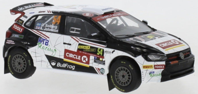 VOLKSWAGEN POLO GTi R5 N 54 RALLY WALES 2019 O.SOLBERG - A.JOHNSTON WHITE BLACK RED 1:43