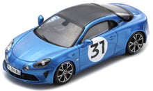 Indlæs billede til gallerivisning Alpine A110S #31 ESTEBAN OCON RALLY MONTE CARLO 2021 blå/sort 1:43