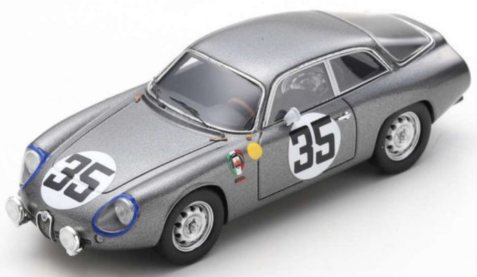 Alfa Romeo GIULIETTA SPORT ZAGATO #35 BISCALDI/KIM 24H LE MANS 1963 grå 1:43