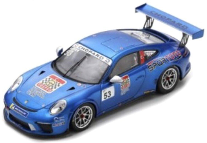 Porsche 911 GT3 CUP #53 AYHANCAN GUVEN PORSCHE CARERRA CUP FRANCE CHAMPION 2018 blå metallic 1:43