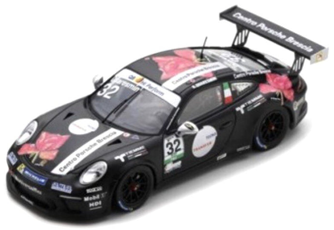 Porsche 911 GT3 CUP #32 GIANMARCO QUARESMINI PORSCHE CARRERA CUP ITALIA CHAMPION 2018 sort/rød/hvid 1:43