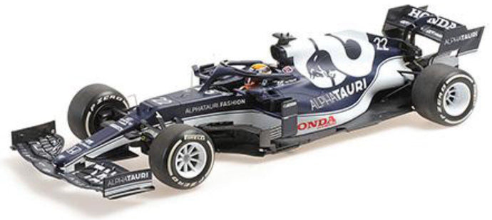 ALPHA TAURI F1 AT02 HONDA RA620H TEAM ALPHA TAURI N 22 BAHRAIN GP 2021 YUKI TSUNODA WHITE BLUE 1:18