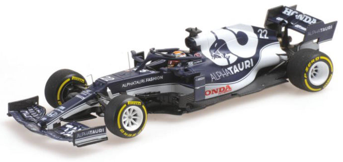 ALPHA TAURI F1 AT02 HONDA RA620H TEAM ALPHA TAURI N 22 BAHRAIN GP 2021 YUKI TSUNODA WHITE BLUE 1:43