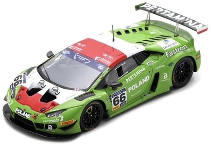 Lamborghini HURACAN GT3 EVO #66 LEWANDOWSKI/JANOSZ 2nd FIA MOTORSPORT GAMES GT CUP VALLELUNGA 2019 grøn/rød/hvid 1:43