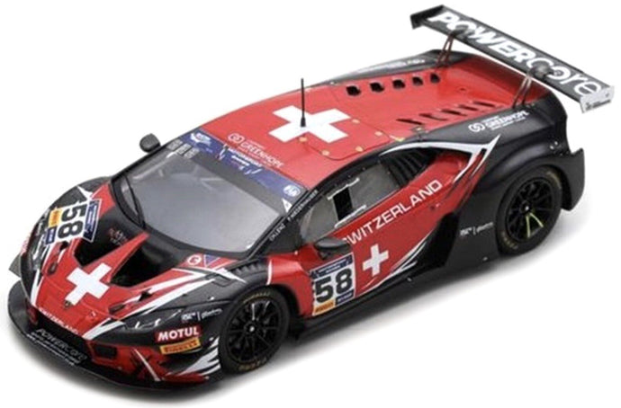 Lamborghini HURACAN GT3 EVO #58 LENZ/NIEDERHAUSER FIA MOTORSPORT GAMES GT CUP VALLELUNGA 2019 rød/sort/hvid 1:43