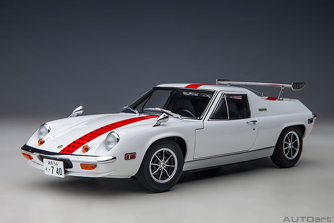 LOTUS EUROPA SPECIAL 1975 - THE CIRCUIT WOLF - (HERO) YUYA FUBUKI - MANGA MOVIE WHITE RED 1:18