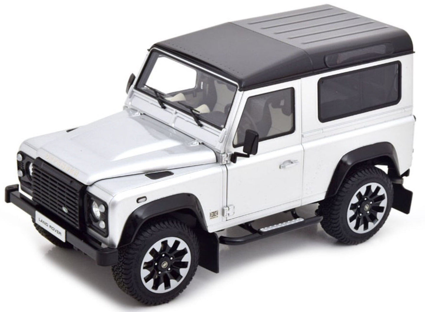 Land Rover DEFENDER 90 WORKS V8 70th EDITION 2018 sølv/sort 1:18