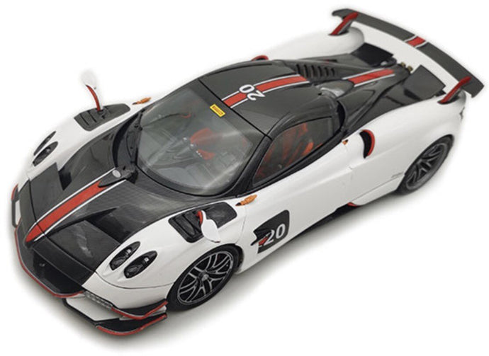 PAGANI HUAYRA BC ROADSTER N 20 2017 WHITE BLACK 1:18
