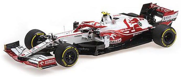 ALFA ROMEO F1 C41 TEAM ORLEN RACING N 99 BAHRAIN GP 2021 ANTONIO GIOVINAZZI WHITE RED MET 1:18