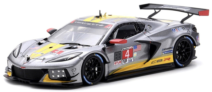 CHEVROLET C8.R 6.2L V8 TEAM CORVETTE RACING N 4 2nd GTLM CLASS 24h DAYTONA 2021 T.MILNER - A.SIMS - N.TANDY YELLOW GREY 1:43
