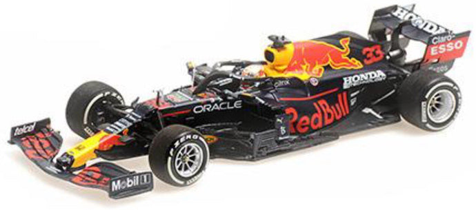 RED BULL F1 RB16B HONDA RA620H TEAM RED BULL RACING N 33 WINNER FRENCH GP 2021 MAX VERSTAPPEN MATT BLUE YELLOW RED 1:43
