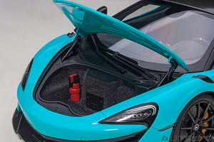 McLaren 600LT, light blue 1:18