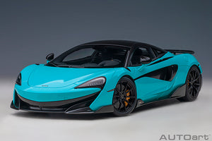 McLaren 600LT, light blue 1:18