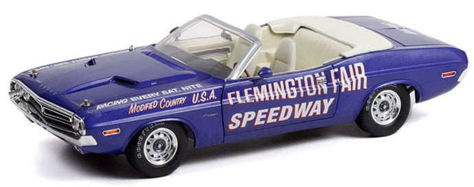 DODGE CHALLENGER CABRIOLET OPEN OFFICIAL PACE CAR FLEMINGTON FAIR SPEEDWAY 1971 PURPLE 1:18