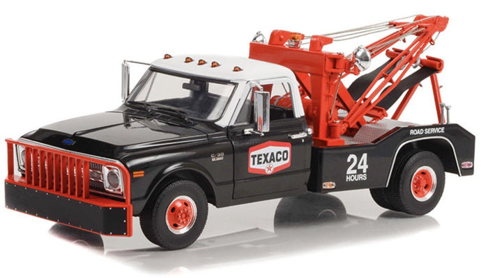 CHEVROLET C-30 PICK-UP TEXACO CARRO ATTREZZI - WRECKER ROAD SERVICE 1970 BLACK WHITE RED 1:18
