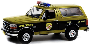 Ford BRONCO 'MARYLAND STATE POLICE STATE TROOPER BLOODHOUND SEARCH TEAM K-9 PATROL' 1996 grøn/sort 1:18
