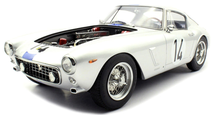 FERRARI 250GT SWB 3.0L V12 TEAM NOBLET N 14 3rd 24h LE MANS 1961 P.NOBLET - J.GUICHET SILVER BLUE 1:12