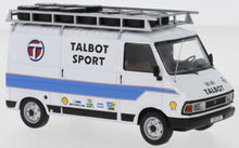 Indlæs billede til gallerivisning Citroen C 35 &#39;TALBOT SPORT&#39; 1981 - ASSISTANCE + ROOF RACK AND WHEELS hvid/blå 1:43