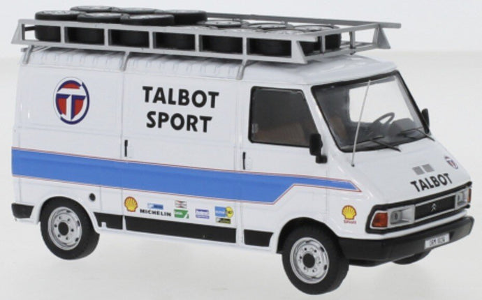 Citroen C 35 'TALBOT SPORT' 1981 - ASSISTANCE + ROOF RACK AND WHEELS hvid/blå 1:43