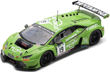Indlæs billede til gallerivisning Lamborghini HURACAN GT3 #19 INEICHEN/GIANMARIA/PEREZ COMPANC 24H SPA 2017 grøn 1:43