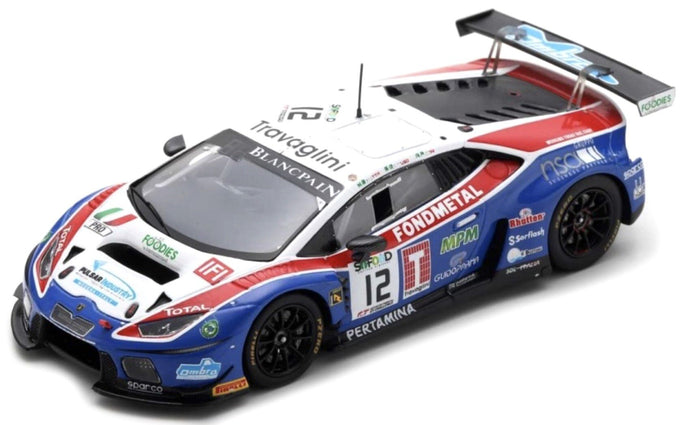 Lamborghini HURACAN GT3 #12 BERETTA/GATTUSO/PICCINI 24H SPA 2017 hvid/blå/rød 1:43