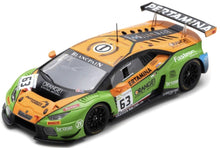 Indlæs billede til gallerivisning Lamborghini HURACAN GT3 #63 CALDARELLI/ENGELHART/BORTOLOTTI 24H SPA 2018 orange/grøn 1:43