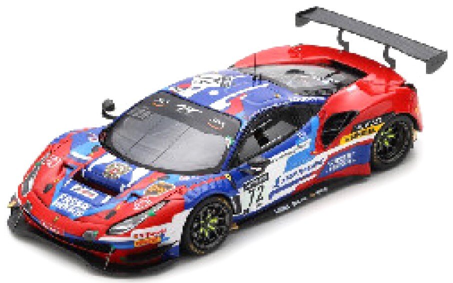 Ferrari 488 GT3 EVO #72 MOLINA/SIROTKIN/RIGON 24H SPA 2020 rød/blå 1:43