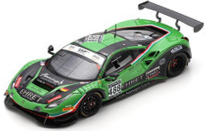 Ferrari 488 GT3 EVO #488 EHRET/KEILWITZ/MASTRONARDI/PEREL 24H SPA 2020 grøn/sort 1:43