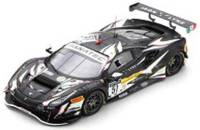 Ferrari 488 GT3 EVO #51 LEDOGAR/NIELSEN/PIER GUIDI WINNER 24H SPA 2021 sort/hvid/gul 1:43